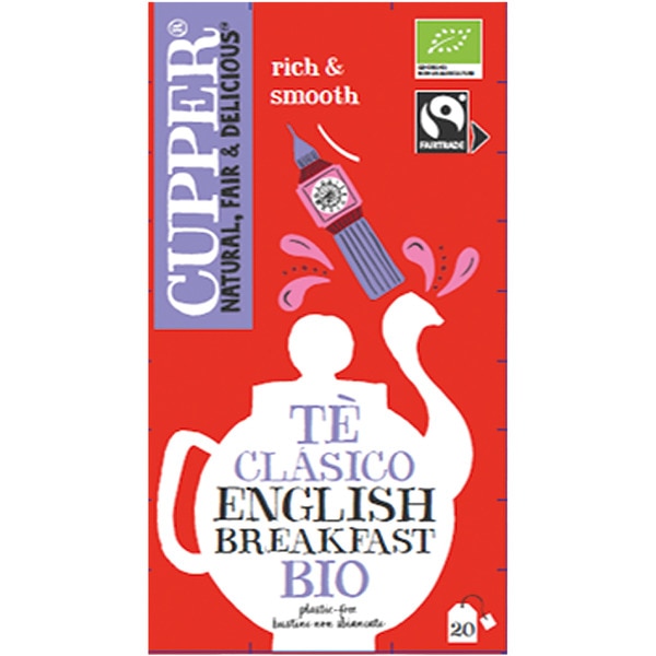 English Breakfast Bio organic black tea container 20 sachets