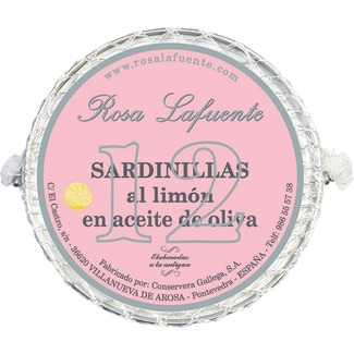 ROSA LAFUENTE sardinillas al limón en aceite de oliva 12 unidades lata 120 g
