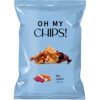 Oh My Chips Batatas Fritas Mix Vegetal embalagem 125 g