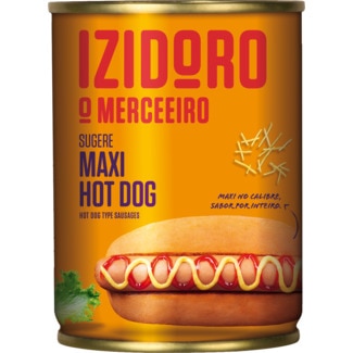 Izidoro Salsichas Maxi Hot Dog lata 200 g