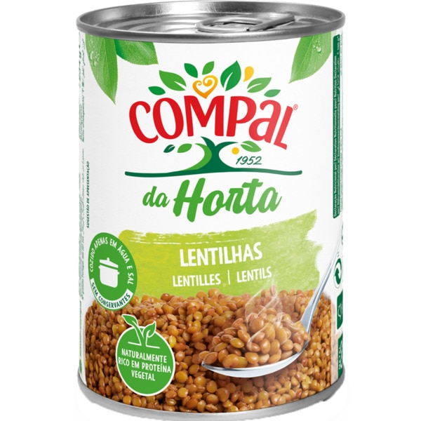 Lentilhas Cozidas lata 410 g