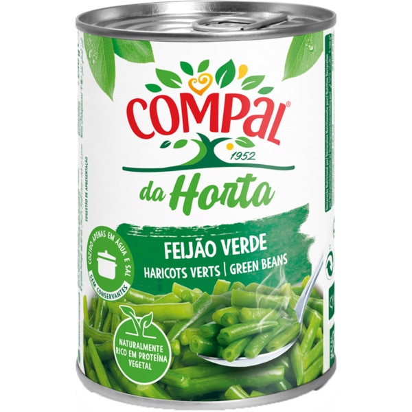 Feijão Verde Cozido lata 410 g