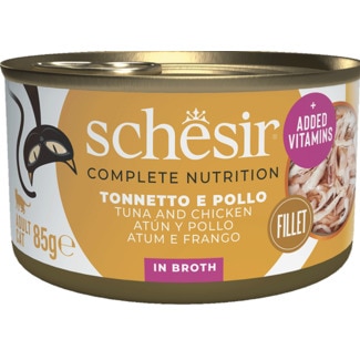 Schesir Alimento Húmido para Gato Atum e Frango embalagem 85 g