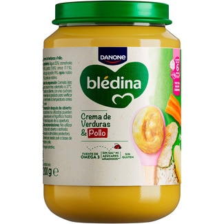 DANONE BLEDINA tarrito de crema de verduras y pollo sin gluten desde 6 meses envase 200 g