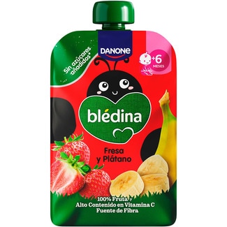 DANONE BLEDINA bolsita de fresa y plátano desde 6 meses sin gluten 100 g