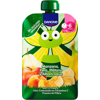 DANONE BLEDINA bolsita de manzana, pera, plátano y albaricoque desde 6 meses sin gluten 100 g