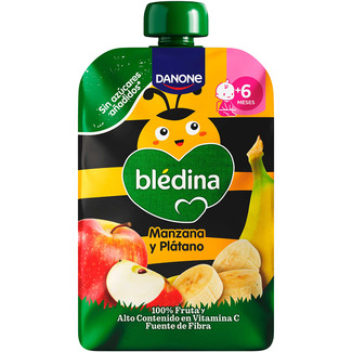 DANONE BLEDINA bolsita de manzana y plátano desde 6 meses sin gluten 100 g