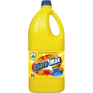 CLORO MAX lejía apta para la desinfección de agua de bebida botella 2 l