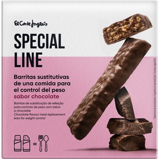 SPECIAL LINE EL CORTE INGLES barritas sustitutivas sabor yogur y chocolate blanco estuche 180 g