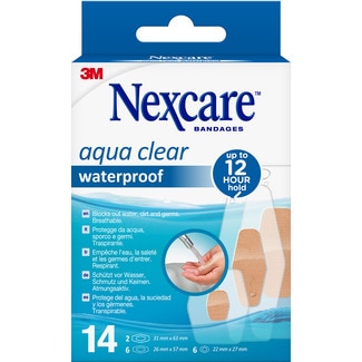 NEXCARE apósitos surtidos Aqua Clear Waterproof transpirables caja 14 unidades
