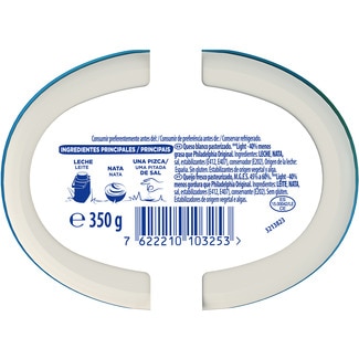 Queso de untar blanco light formato familiar tarrina 350 g - Philadelphia