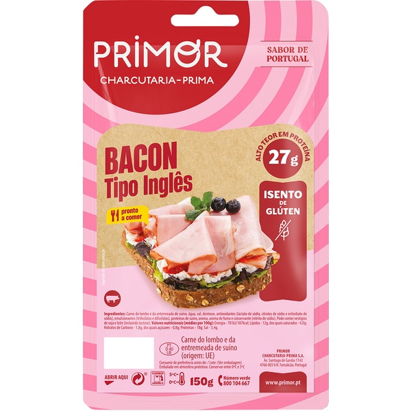 Bacon Tipo Inglês unidade 150 g
