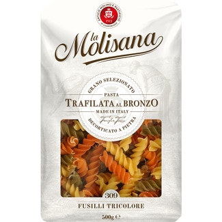 LA MOLISANA fusilli tricolore N.309 Trafilata Al Bronzo paquete 500 g