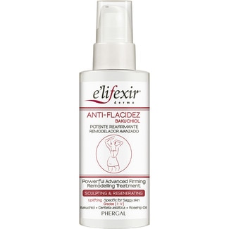 E'LIFEXIR Dermo anti-flacidez Bakuchiol corporal potente aceite corporal 100% natural reafirmante dosificador 100 ml