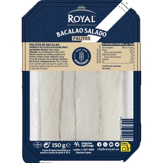 ROYAL salted deboned cod sticks case 150 g