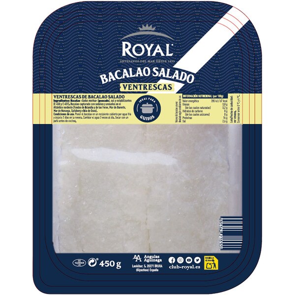 Gesalzenes Stockfischfilet Behälter 450 g