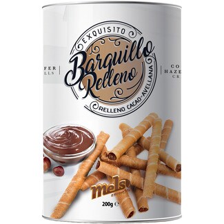 MELS bucket filled with chocolate cream and hazelnut tin 200 g