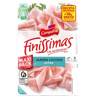 CAMPOFRIO Finíssimas gekochter Schinken extra glutenfrei laktosefrei Behälter 170 g +10 g gratis