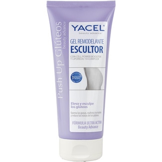 YACEL Push Up Glúteos gel remodelante escultor eleva y esculpe los glúteos tubo 200 ml quema las grasas reafirma los tejidos y reduce las estrías de los glúteos