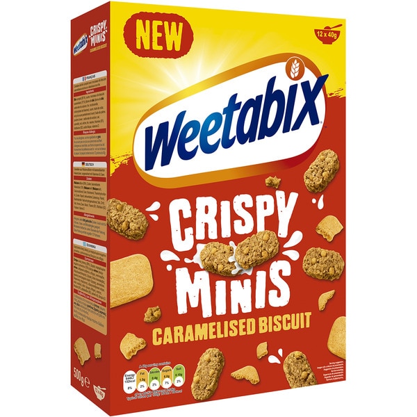 mini caramelised biscuit flavour crunchy cereals packet 500 g