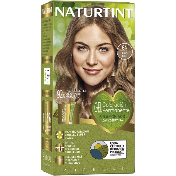 8N wheat blonde permanent hair colour gel ammonia-free box 1 each