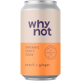 Why Not Soda Pêssego e Gengibre lata 330 ml