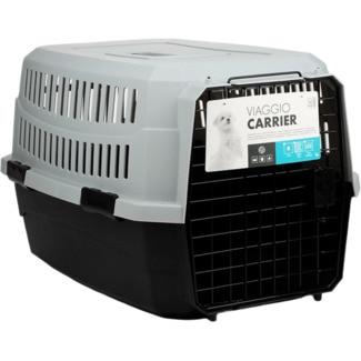 M-Pets Transportadora M Preta e Cinza 1 embalagem