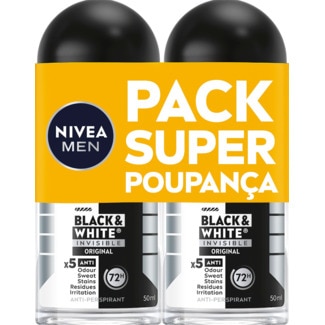 Nivea Desodorizante Duopack Black & White embalagem 2 unidades