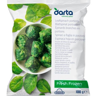 Greens Espinafres Folhas em Porções embalagem 1 kg