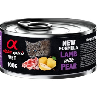 Alpha Spirit Alimento Húmido para Cão Cordeiro e Pera lata 100 g