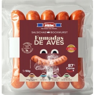 Hein Salsicha de Aves Fumada embalagem 250 g