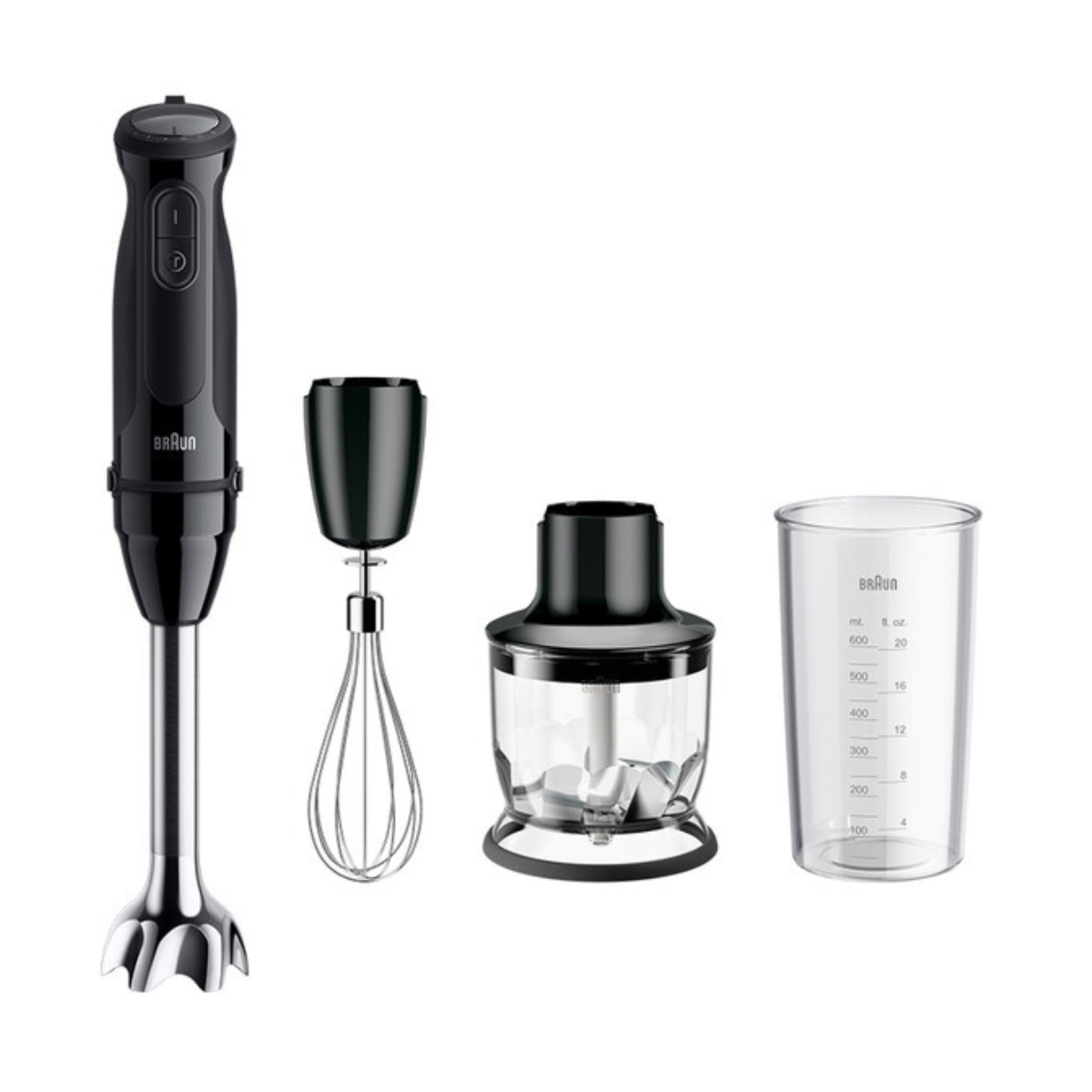 Braun – Batidora de mano Braun MultiQuick 5 MQ50202M con 3 accesorios y 21 velocidades.