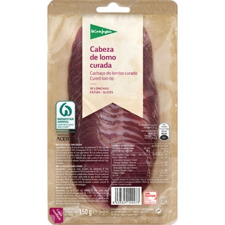 EL CORTE INGLES Luftgetrocknetes Lendenende in Scheiben glutenfrei Behälter 150 g