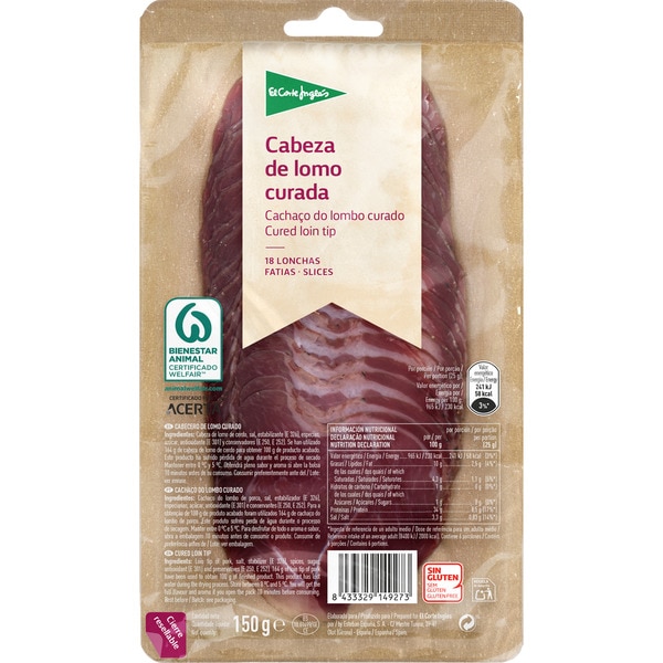Cured pork collar slices, gluten-free container 150 g