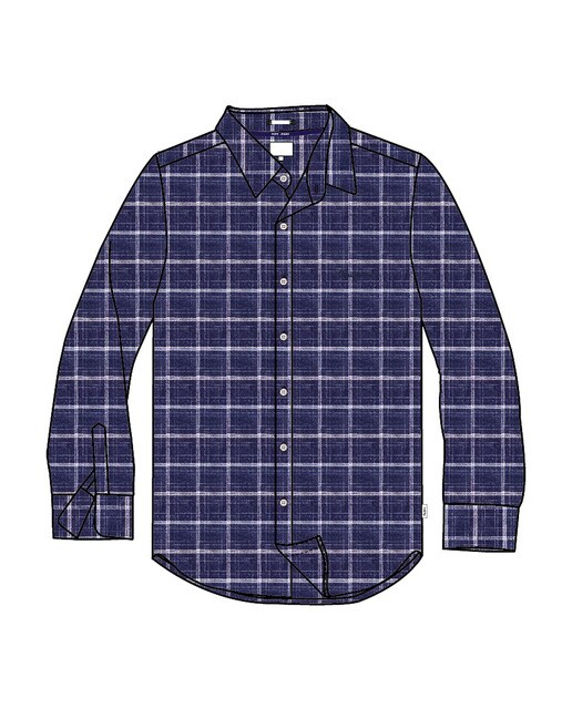 Camisa de hombre manga larga y corte regular