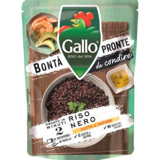 Riso Gallo Arroz Negro embalagem 250 g