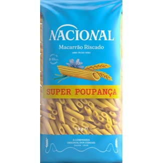 Nacional Macarrão Riscado embalagem 1 kg