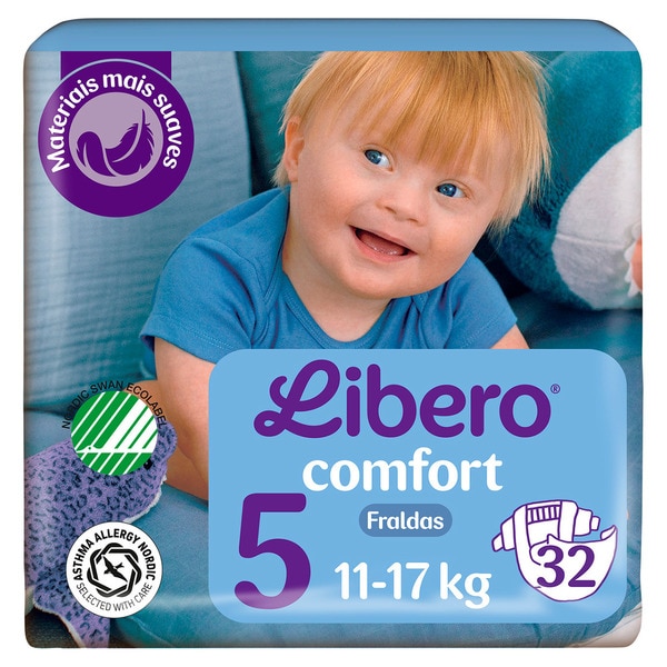 Fraldas Comfort 5 embalagem 32 unidades