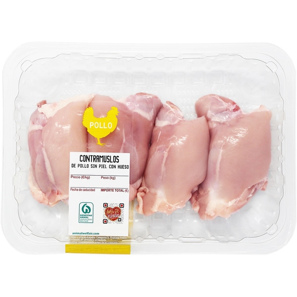 Hühnchenschenkel ohne Haut ungefähres Gewicht Schale 750 g