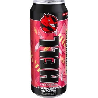 Hell Energy Bebida Energética Strawberry e Banana lata 50 cl