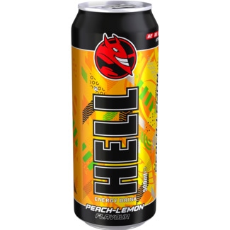 Hell Energy Bebida Energética de Pêssego e Limão lata 50 cl
