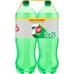 Limetten-Zitronengetränk ohne Zucker und Farbstoffe mit Kohlensäure 2er-Pack Flaschen 2 l