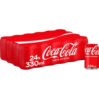 COCA-COLA original cola soft drink 24-pack tins 33 cl
