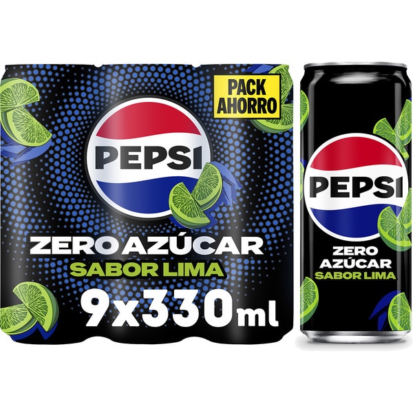 Cola-Erfrischungsgetränk zuckerfrei Limettengeschmack 9er-Pack Dosen 33 cl