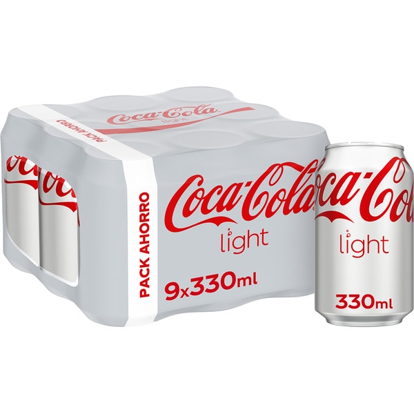Cola-Erfrischungsgetränk zuckerfrei ohne Kalorien 9er-Pack Dosen 33 cl