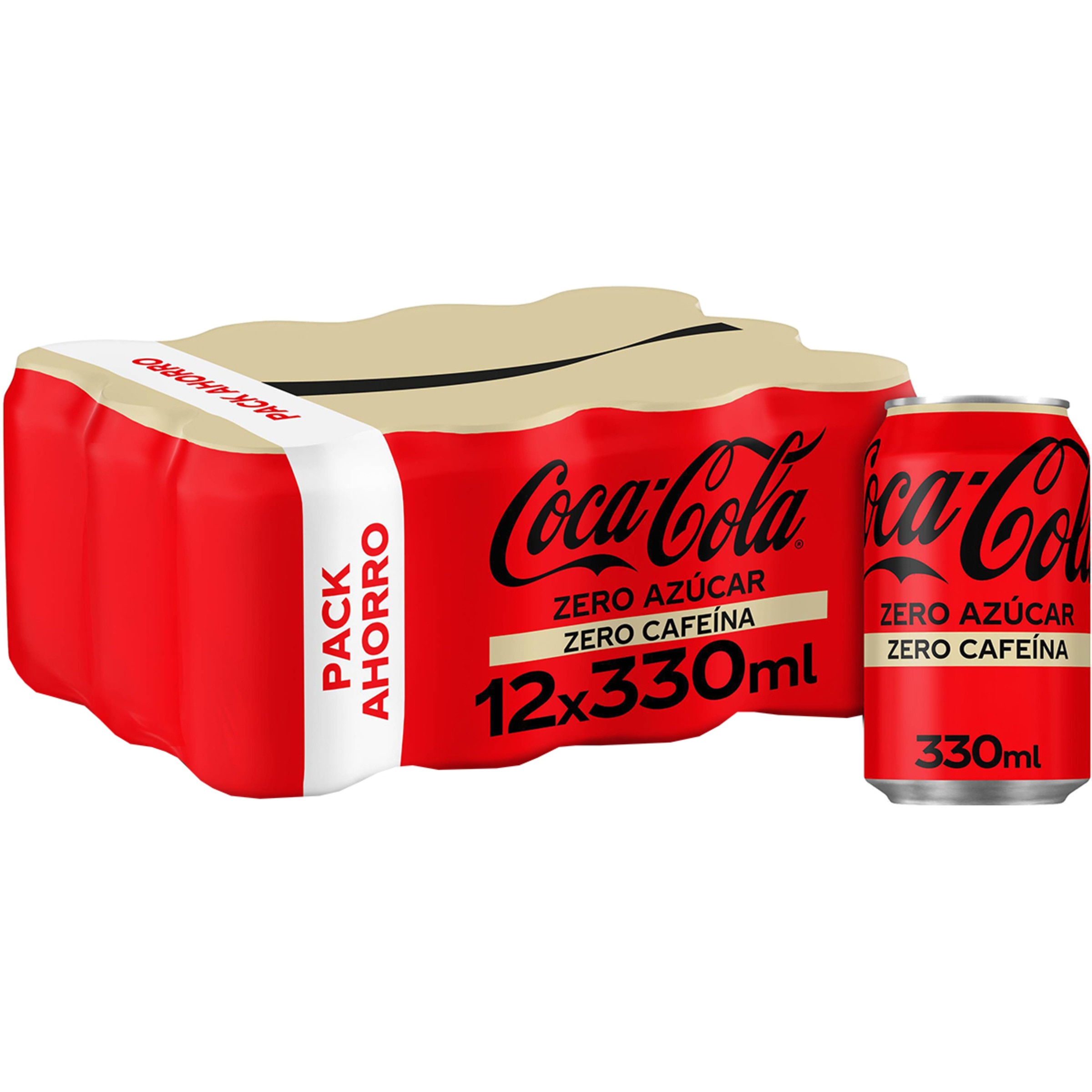 refresco de cola sin azúcar ZERO CAFEÍNA pack 12