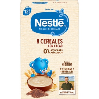 NESTLE baby food 8 grains with cocoa 0% added sugar ages 12+ months container 475 g