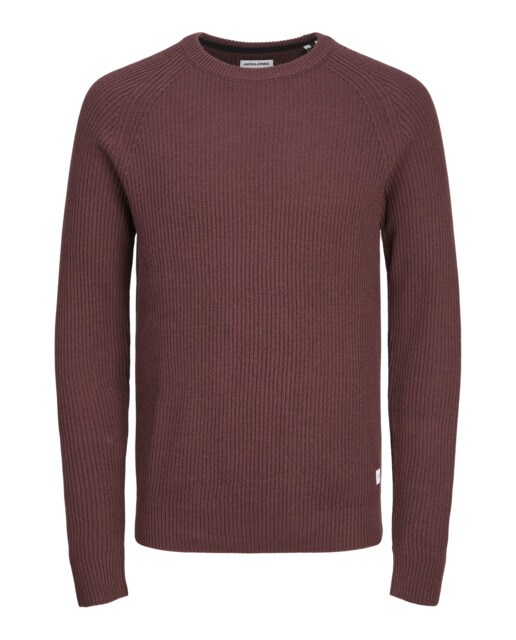 Jersey estructura de cuello redondo de hombre