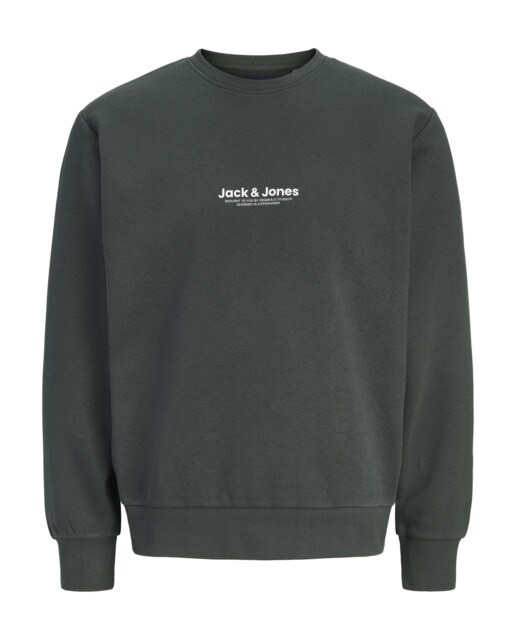 Sudadera de hombre con cuello redondo y logo frontal