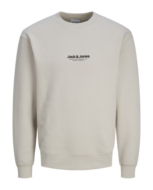 Sudadera de hombre con cuello redondo y logo frontal